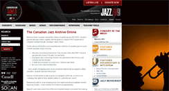Desktop Screenshot of canadianjazzarchive.org