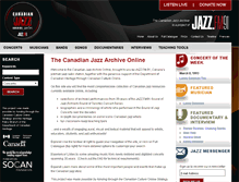 Tablet Screenshot of canadianjazzarchive.org